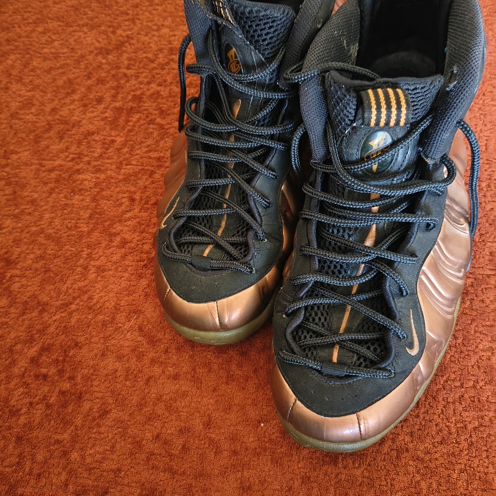 Nike Foamposite Black and Bronze High-Tops